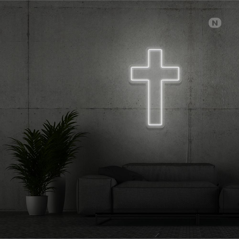 Neon Schild Kreuz