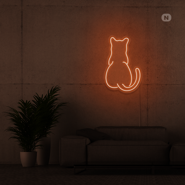 Neon Schild Katze