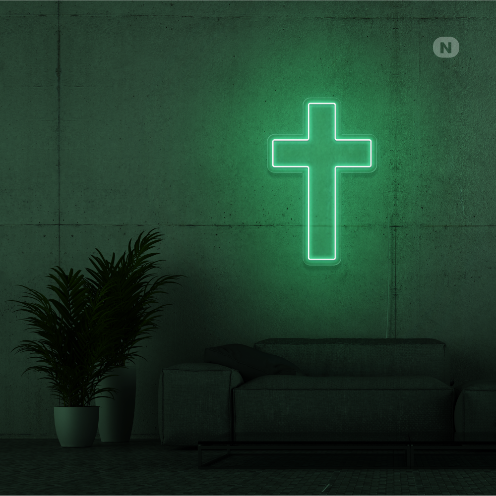 Neon Schild Kreuz