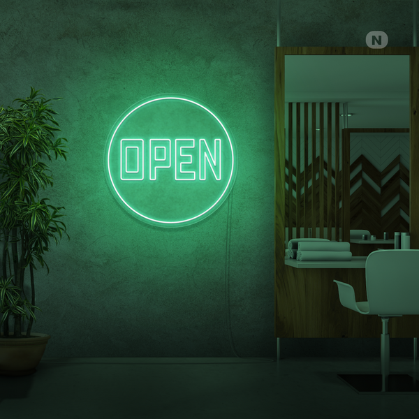 Neon Schild Open