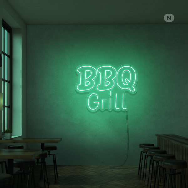 Neon Schild BBQ