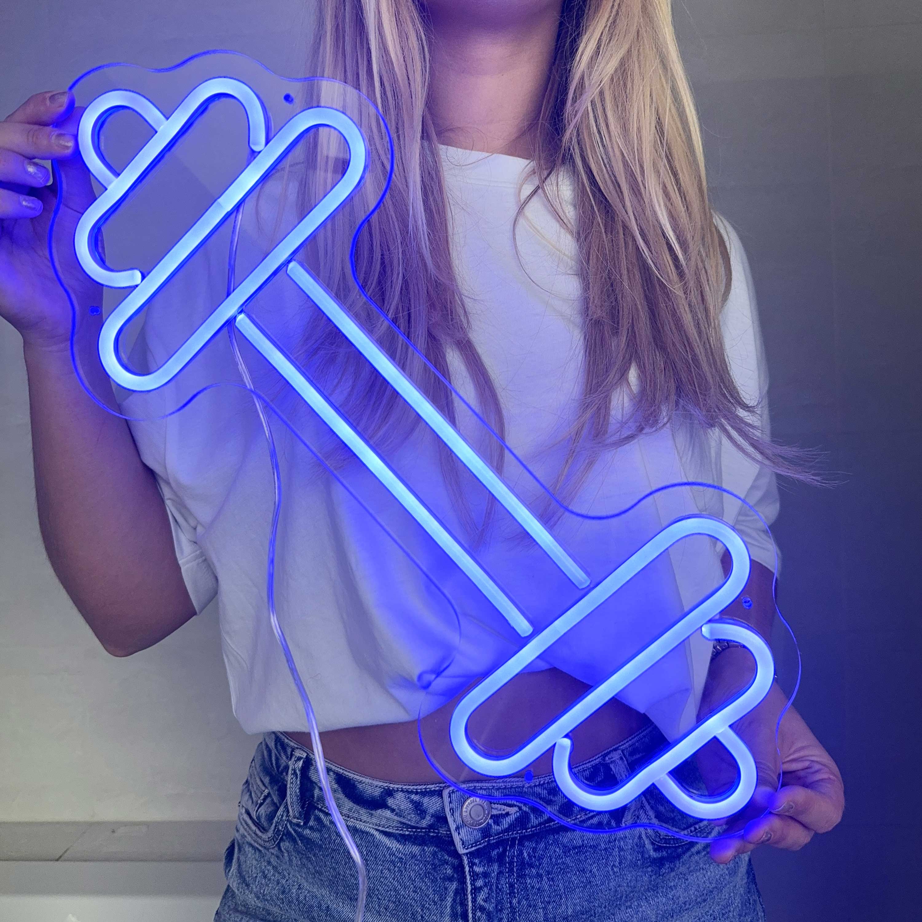 Neon Schild Kurzhantel