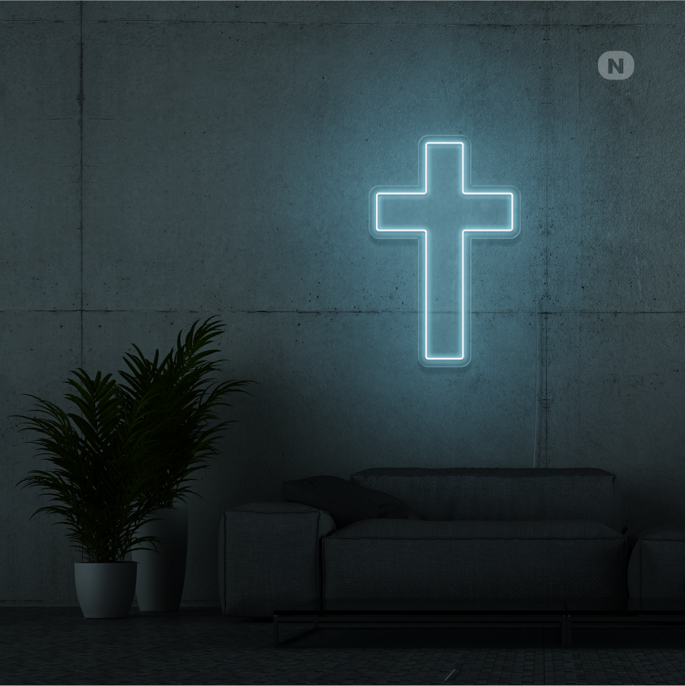 Neon Schild Kreuz