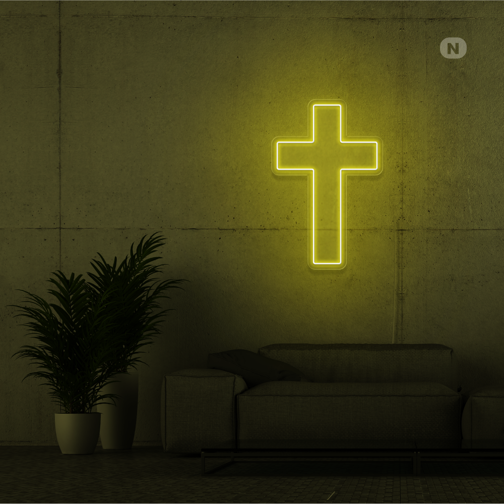 Neon Schild Kreuz