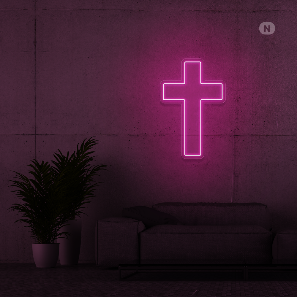 Neon Schild Kreuz