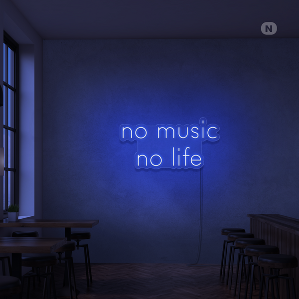 Neon Schild No Music No Life