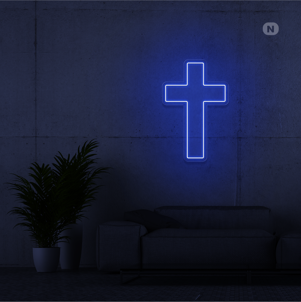 Neon Schild Kreuz