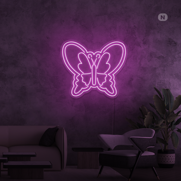 Neon Schild Schmetterling