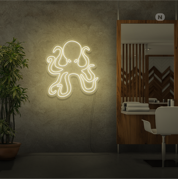 Neon Schild Oktopus