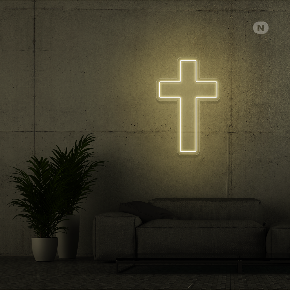 Neon Schild Kreuz