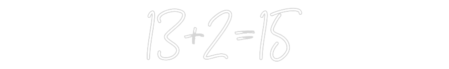 Individuelles Neon: 13+2=15