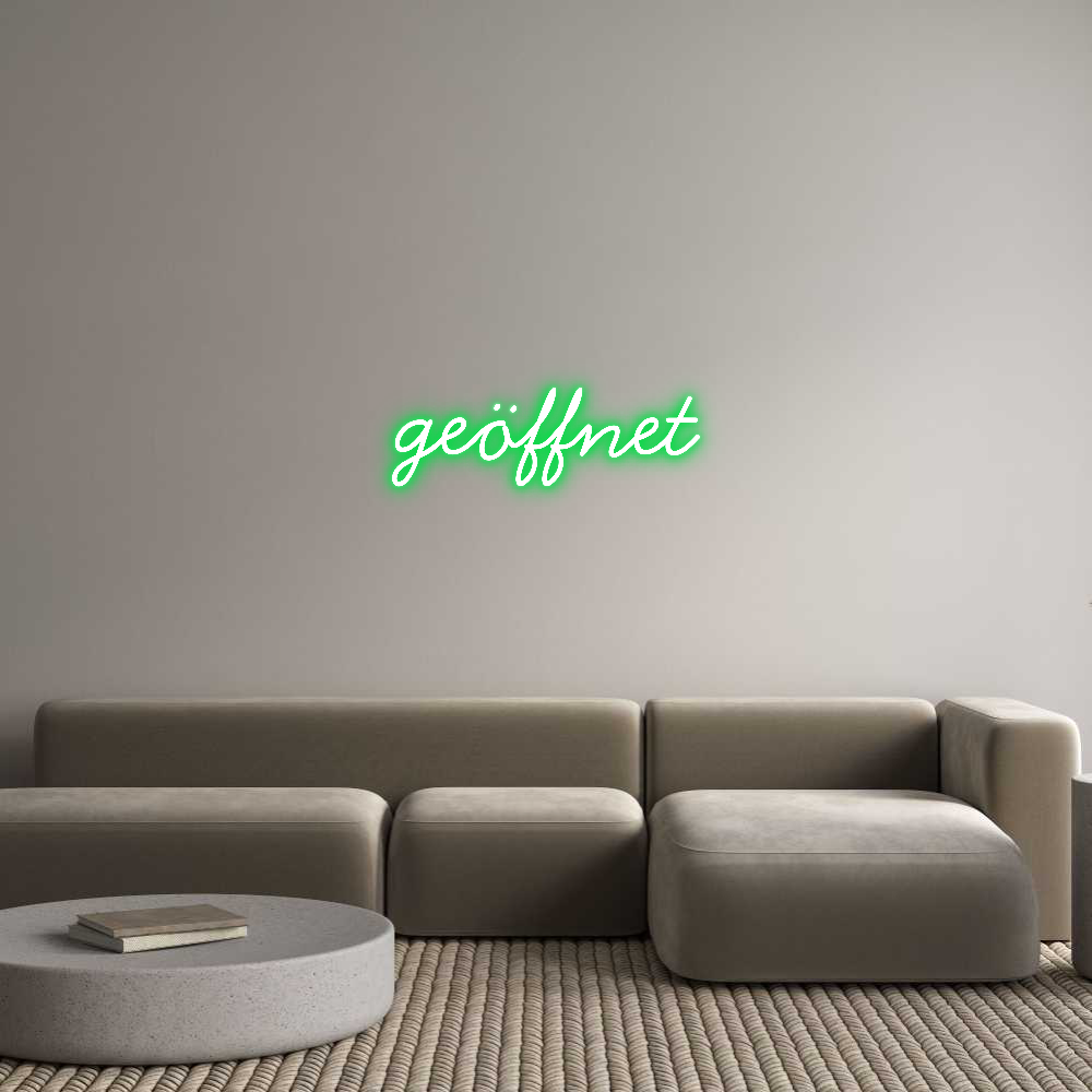 Individuelles Neon: geöffnet