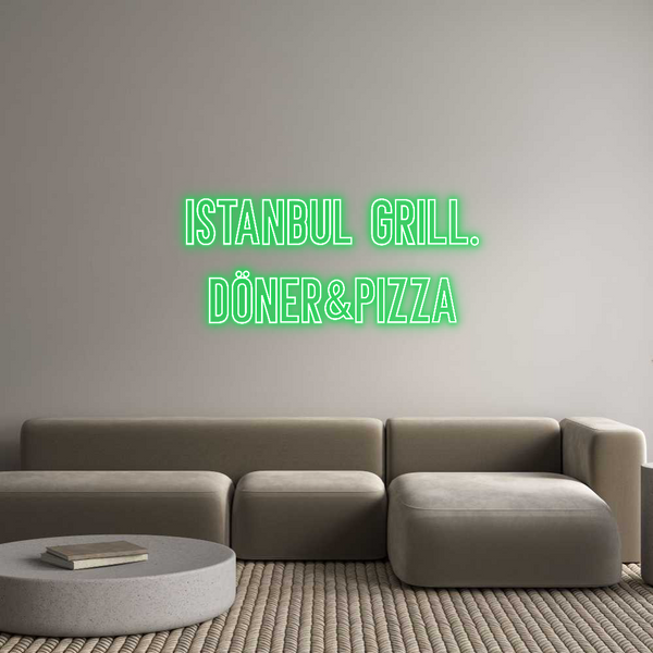 Individuelles Neon:  ISTANBUL GRI...