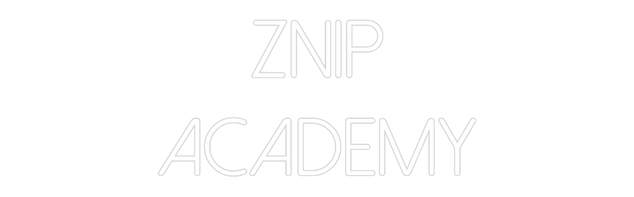 Individuelles Neon: Znip
Academy