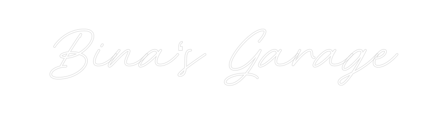 Individuelles Neon: Bina‘s Garage