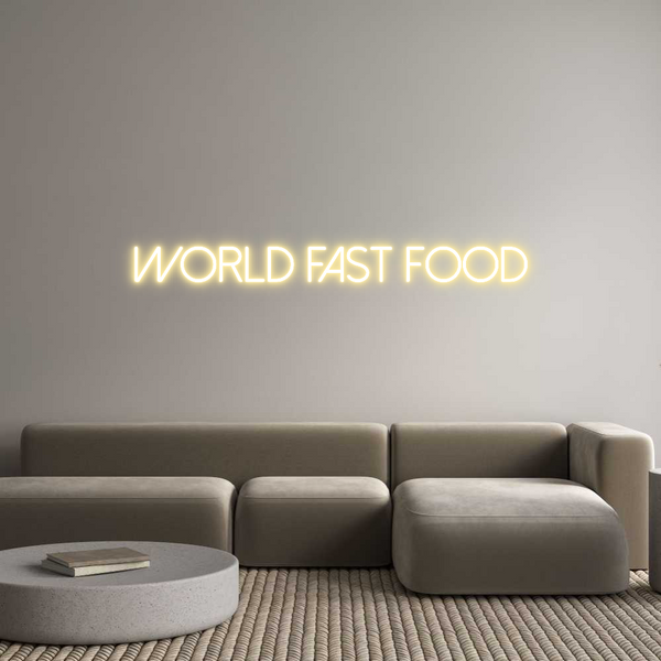 Individuelles Neon: World fast food