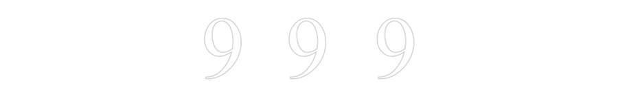 Individuelles Neon: 9 9 9