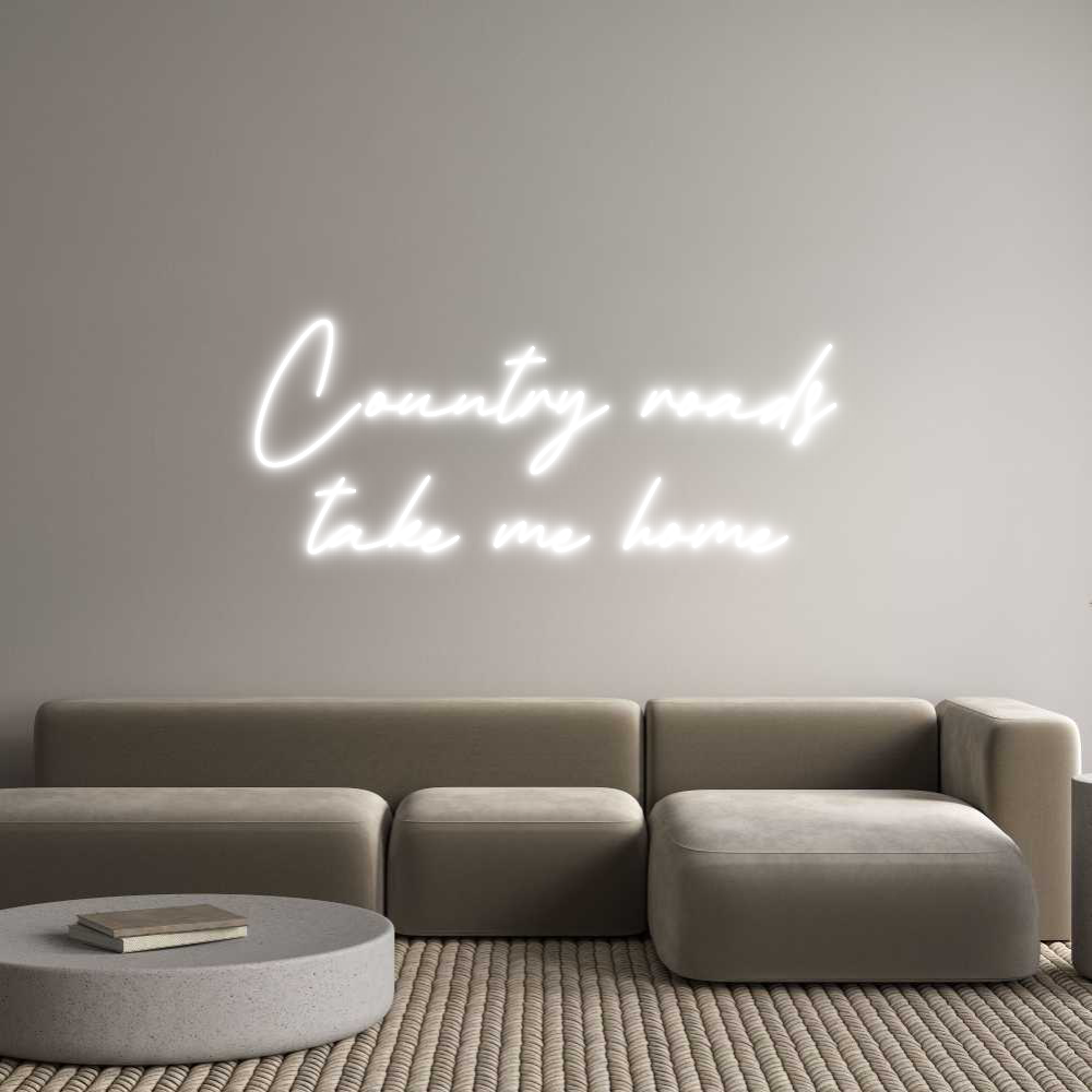 Individuelles Neon: Country roads...