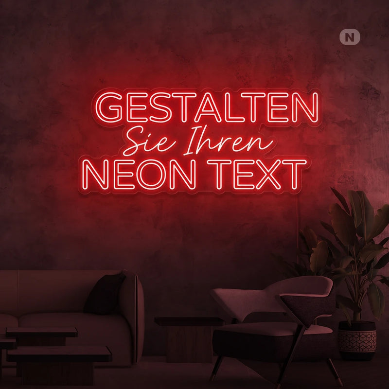 Ihr Text in Neon
