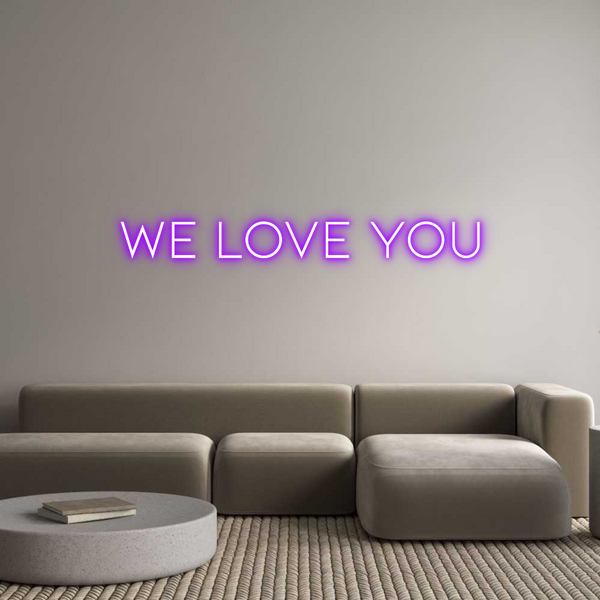 Individuelles Neon: We love you