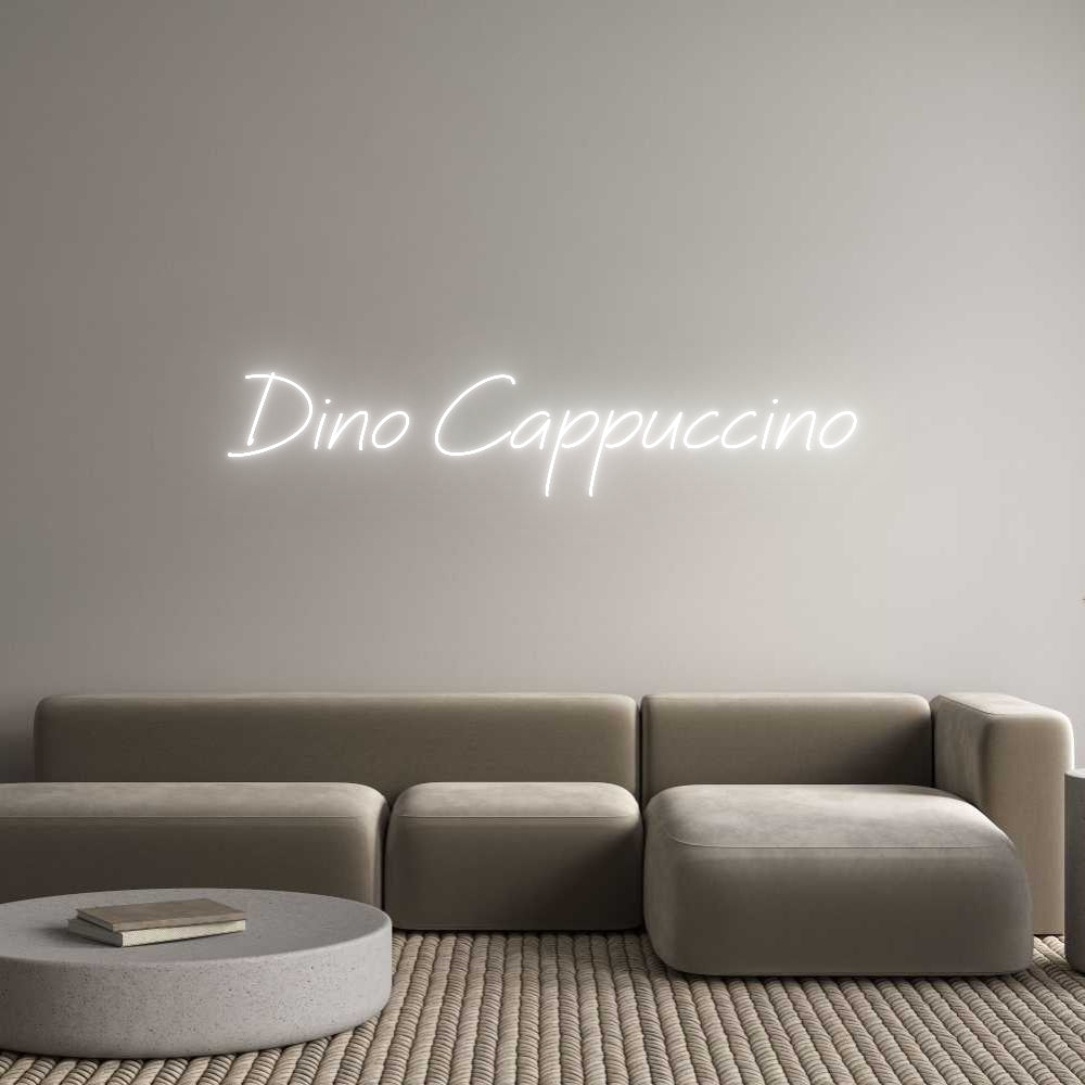 Individuelles Neon: Dino Cappuccino