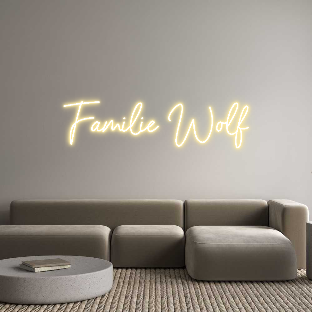 Individuelles Neon: Familie Wolf