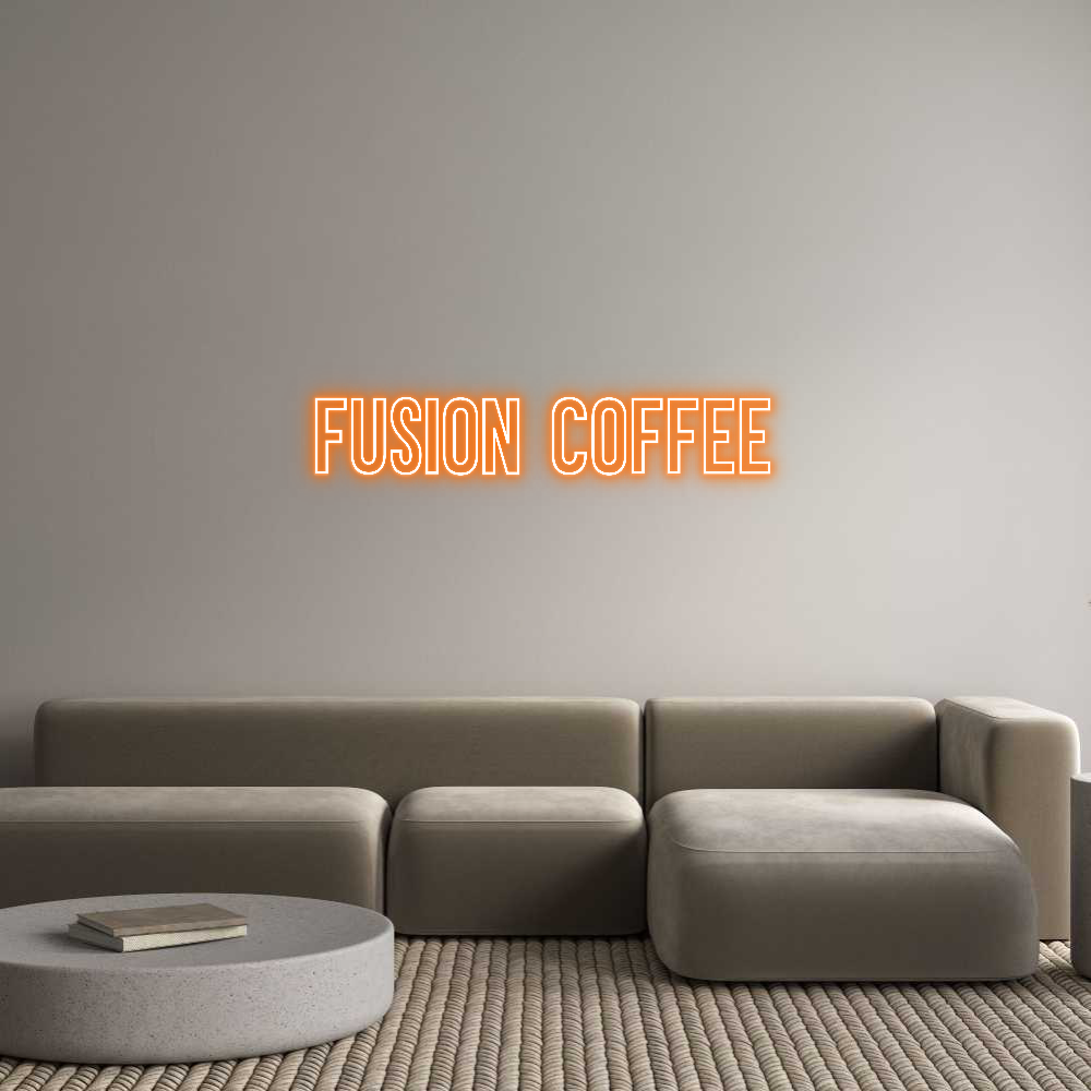 Individuelles Neon: Fusion coffee