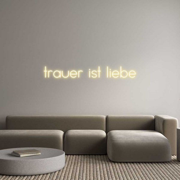 Individuelles Neon: trauer ist li...