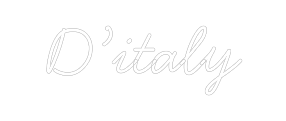 Individuelles Neon: D’italy