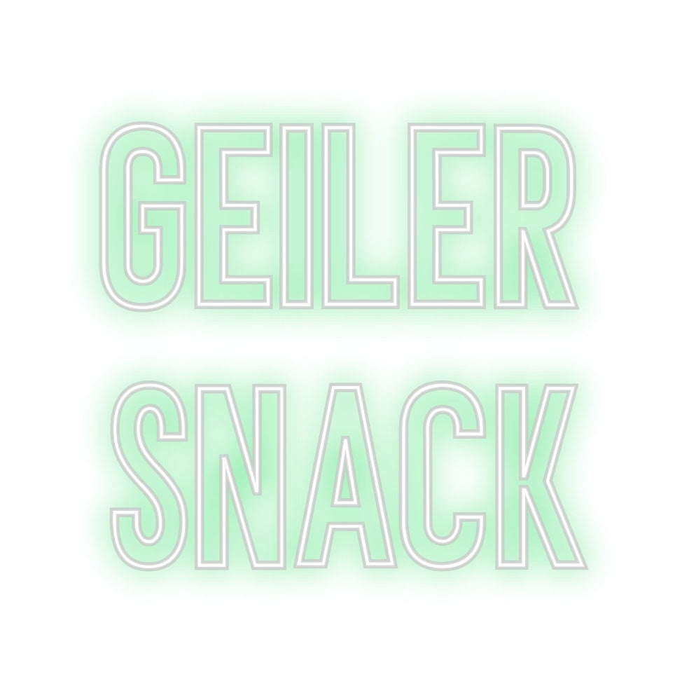 Individuelles Neon: Geiler
Snack