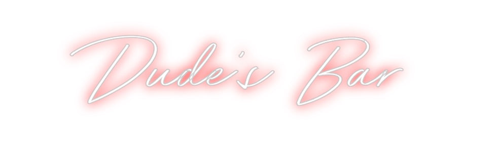 Individuelles Neon: Dude‘s Bar