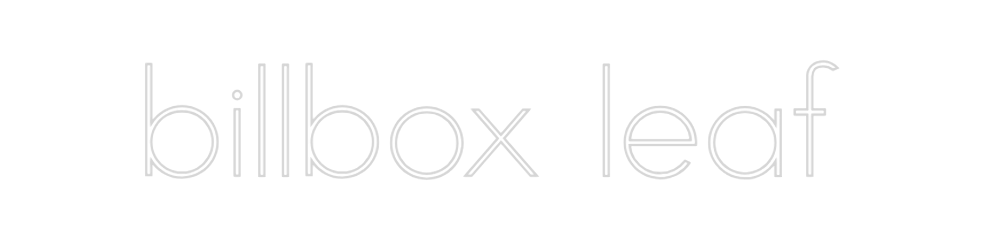 Individuelles Neon: billbox leaf