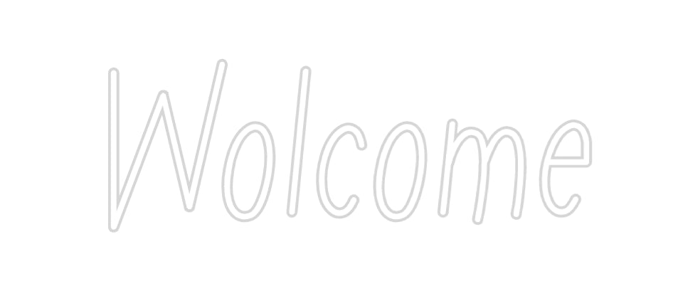 Individuelles Neon: Wolcome