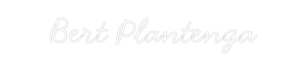 Individuelles Neon: Bert Plantenga
