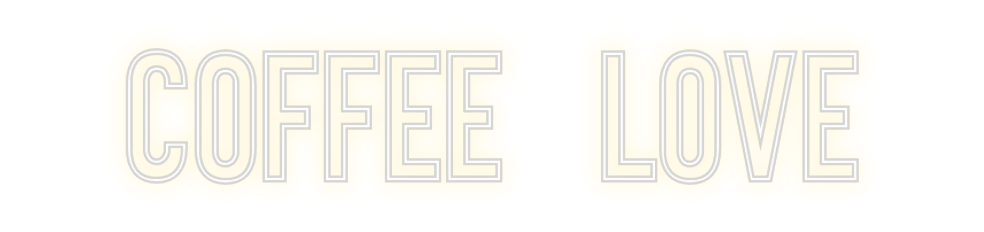Individuelles Neon: Coffee  Love