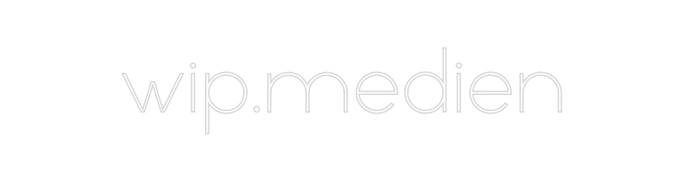 Individuelles Neon: wip.medien