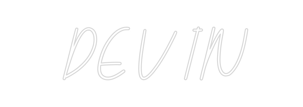 Individuelles Neon: DEVIN