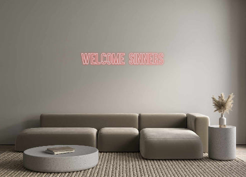 Individuelles Neon: Welcome Sinners