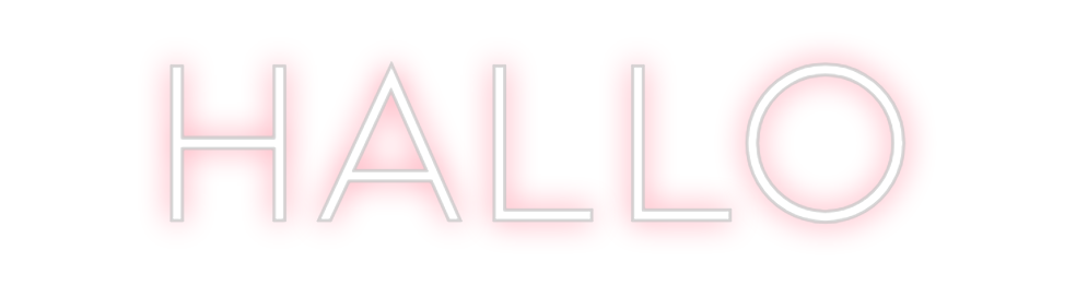 Individuelles Neon: Hallo