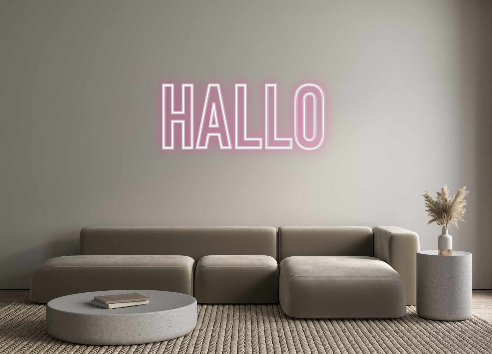 Individuelles Neon: Hallo
