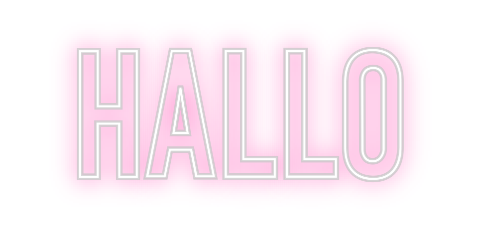 Individuelles Neon: Hallo