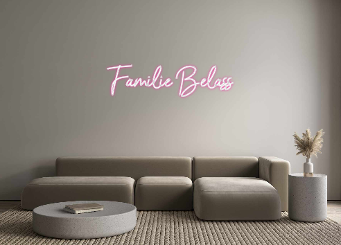 Individuelles Neon: Familie Belass
