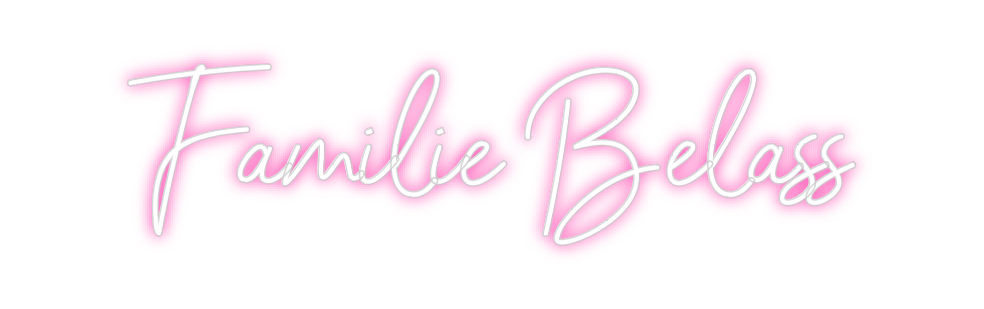 Individuelles Neon: Familie Belass