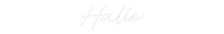 Individuelles Neon: Hallo