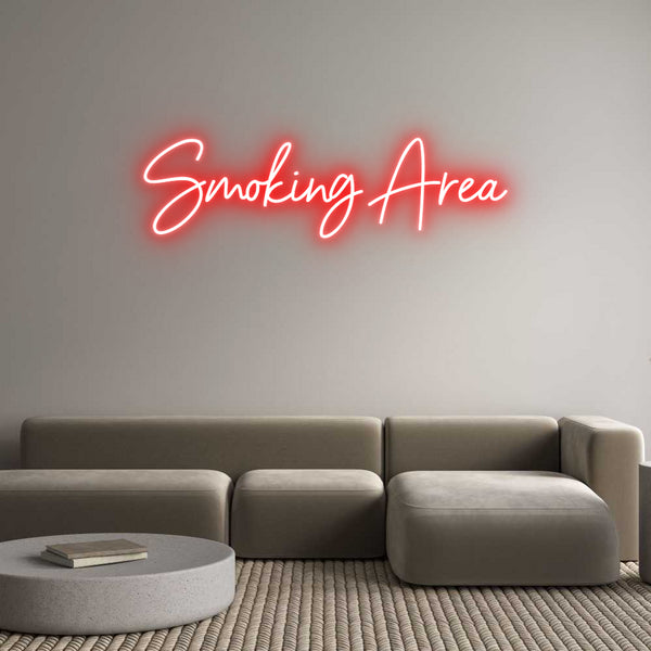 Individuelles Neon: Smoking Area