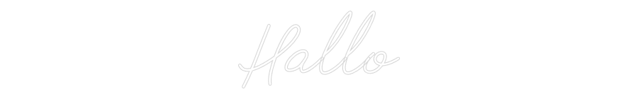 Individuelles Neon: Hallo