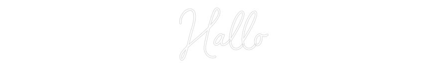 Individuelles Neon: Hallo