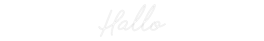 Individuelles Neon: Hallo