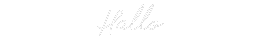 Individuelles Neon: Hallo