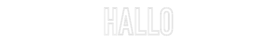 Individuelles Neon: Hallo